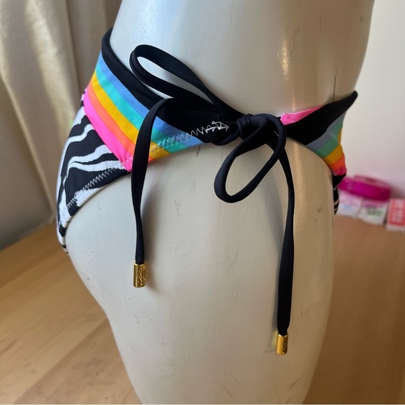 New Sunshine 79 Two Piece Bikini Set Black and White Zebra Print Women's Size 12 - Picture 6 of 11